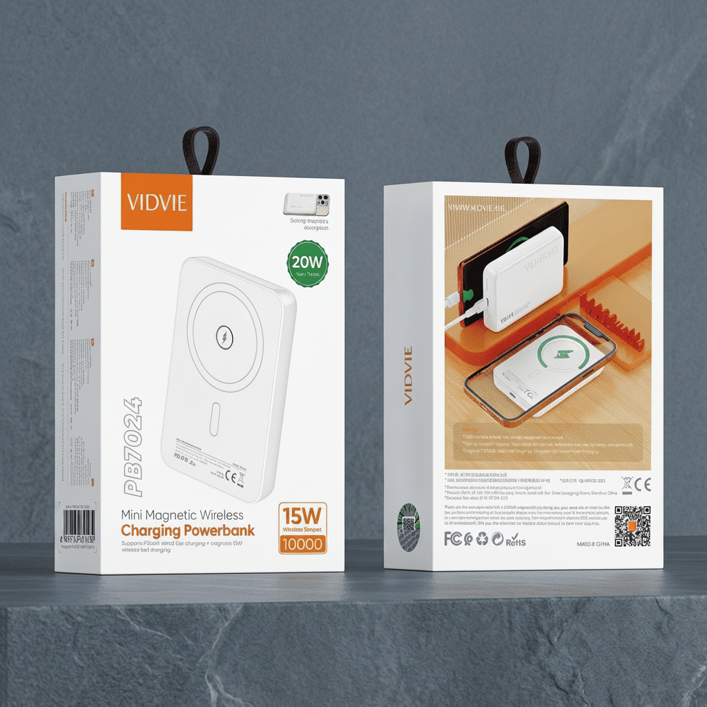 Batería magnética inalámbrica VIDVIE 10,000 mAh