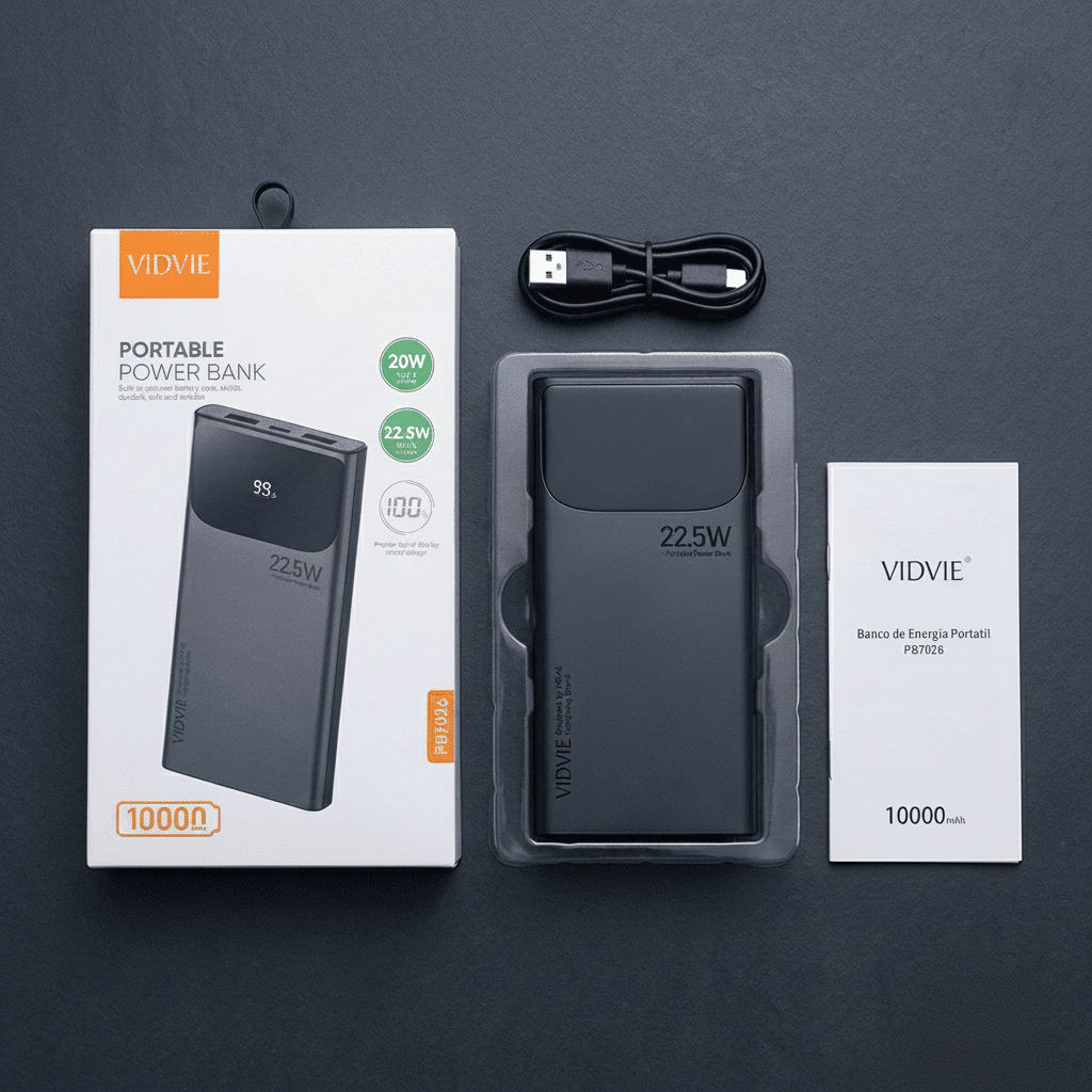 Batería Portátil Vidvie 22,5W 10,000 mAh