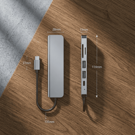 Hub USB-C 6 en 1 con Hdmi 4k