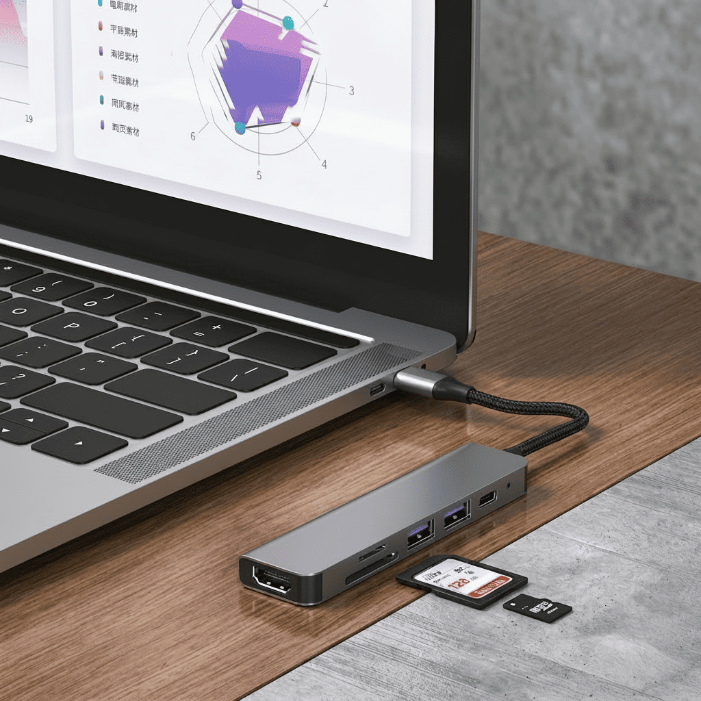 Hub USB-C 6 en 1 con Hdmi 4k