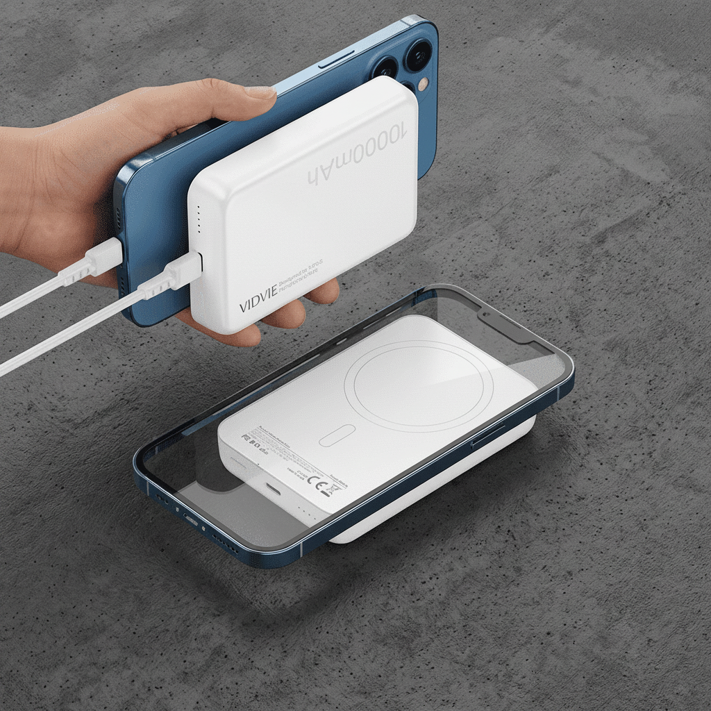 Batería magnética inalámbrica VIDVIE 10,000 mAh