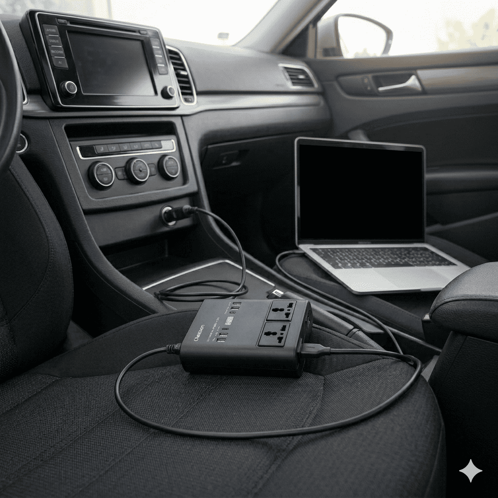 Inversor De Voltaje 12v A 220v 150w Olesson - 4 USB + 2 Tipo C