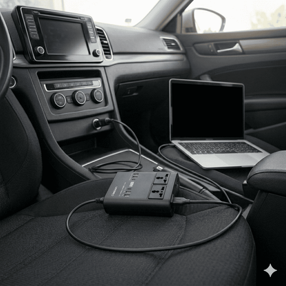 Inversor De Voltaje 12v A 220v 150w Olesson - 4 USB + 2 Tipo C