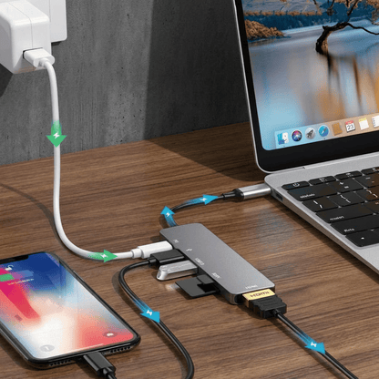 Hub USB-C 6 en 1 con Hdmi 4k