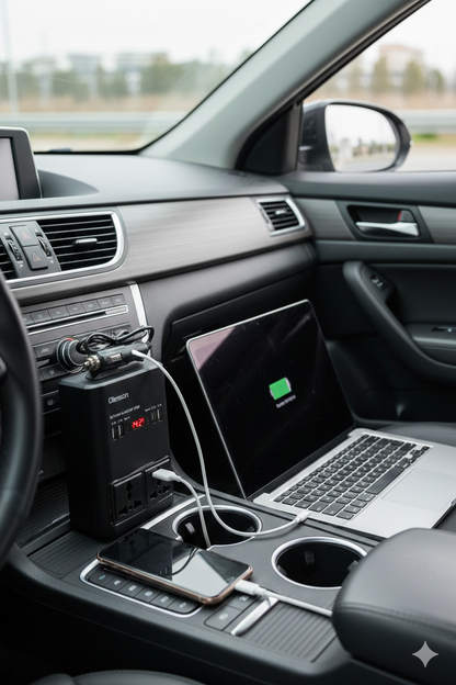 Inversor De Voltaje 12v A 220v 150w Olesson - 4 USB + 2 Tipo C